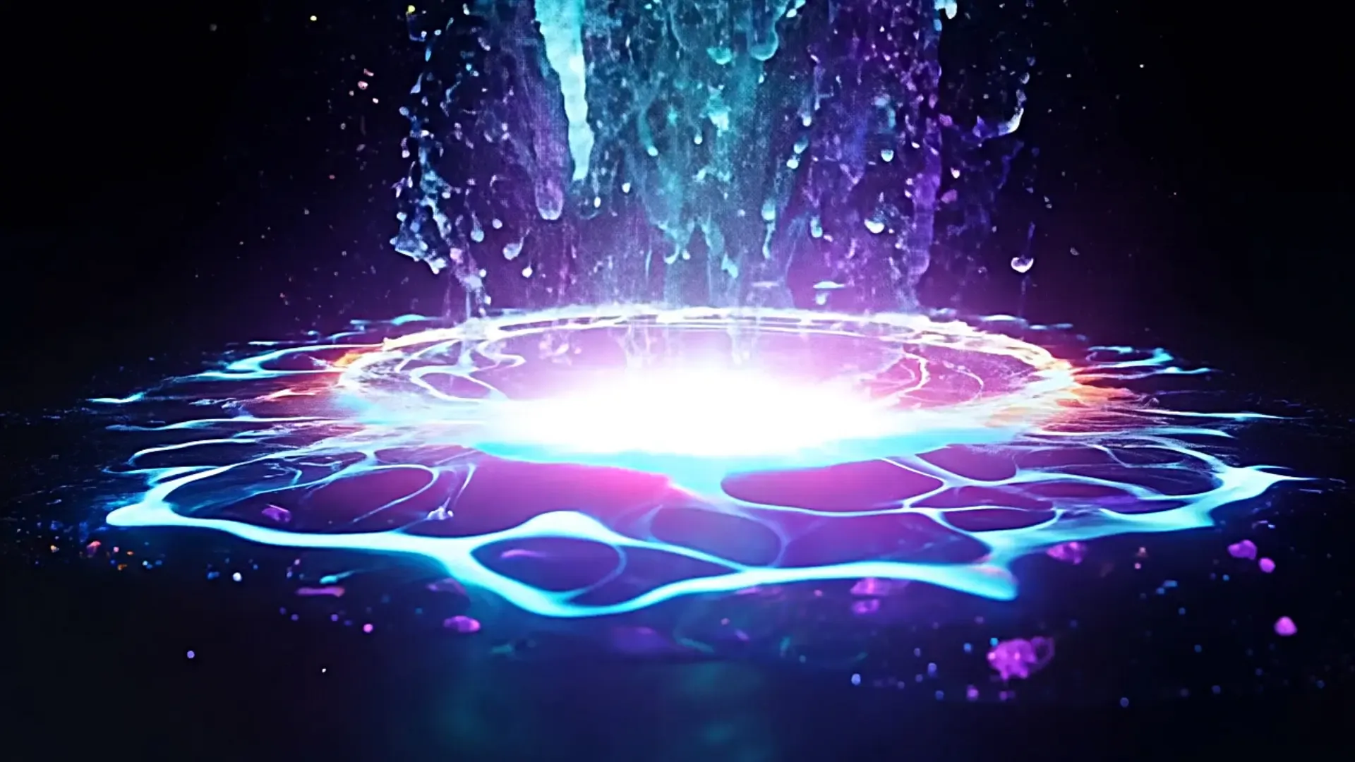 Energetic Neon Fluid Background for Logo Animation